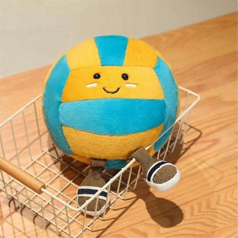 Volejbalový polštář plyšový sportovní dekor, měkký bavlněný polštář dárek pro fanoušky, dekorace pokoje