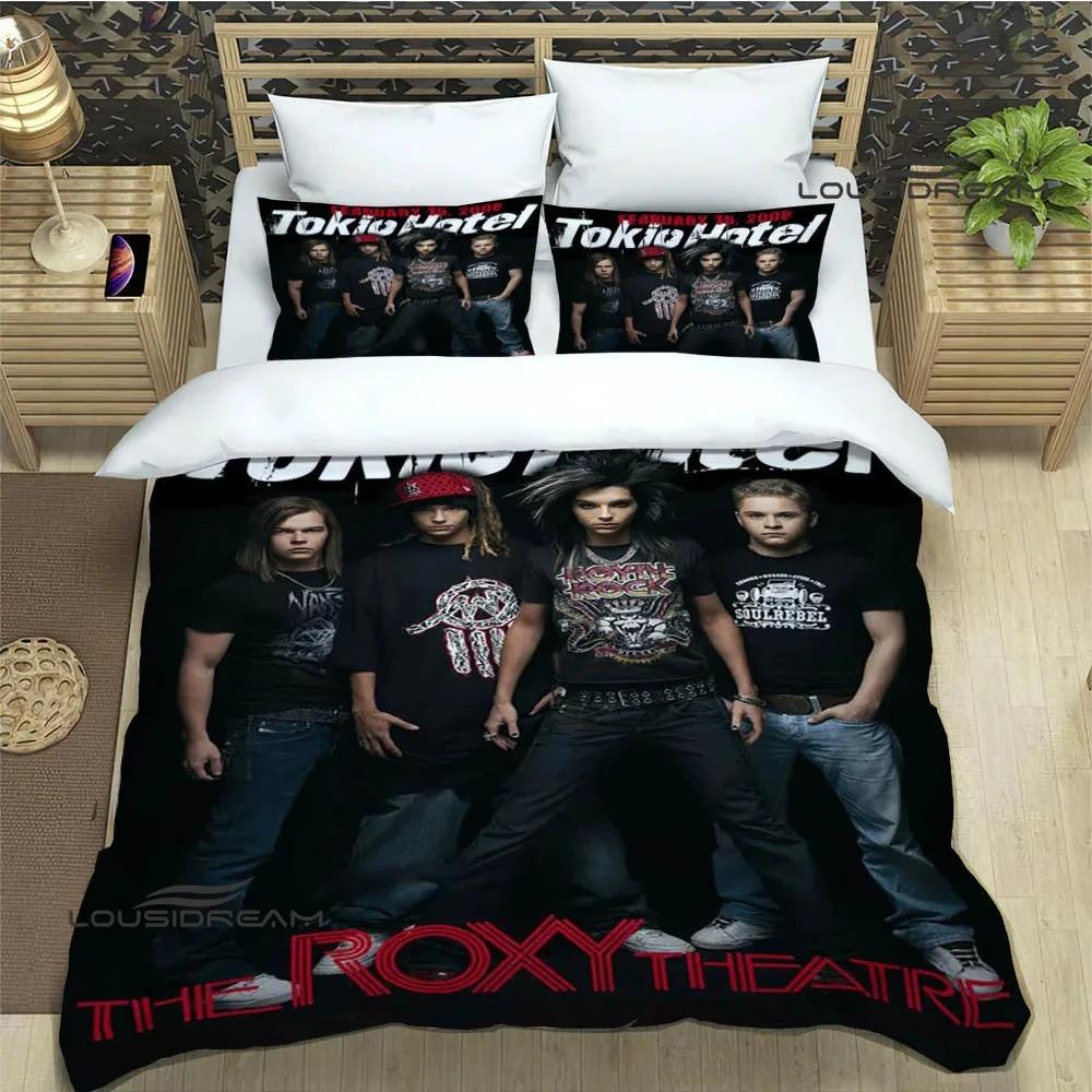 Tokio Hotel Band Printed Bedding Set Luxury Duvet Cover Comforter Exquisite Bed Supplies Birthday Gift
