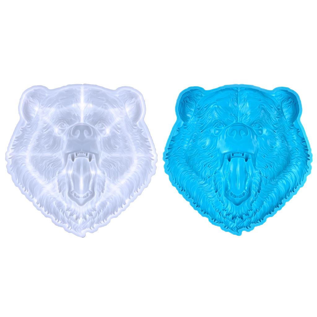 Handgefertigter Bär für Kopfform Tieranhänger Silikonform 3D Bär für Kopf Harzform DIY Handwerk Wandanhänger Schmuck Dec