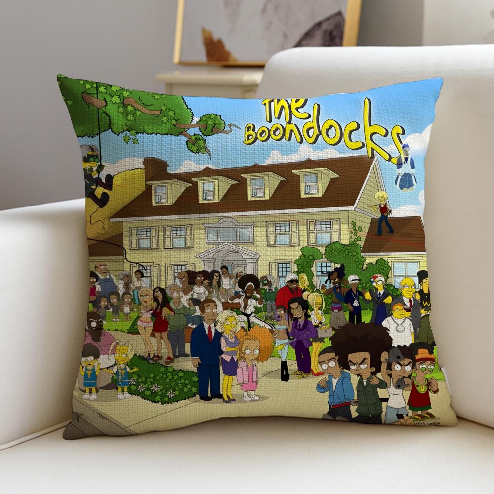 

Sharp TThe BoondocksS Cushion Cover Breathable and skinfriendly linen pillowcase square removable and washable cushion 30X30cm