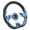 12.5 Inch Golf Cart Steering Wheel Universal 6 Holes Steering Wheel Replacement for E‑Z‑GO TXT & RXV Blue