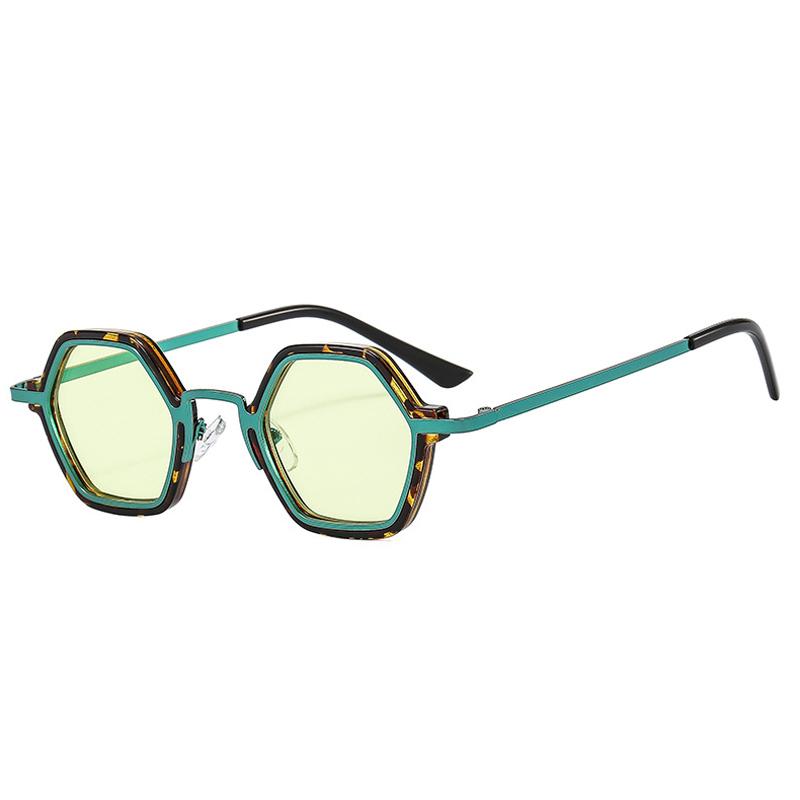 SHAUNA Retro Punk Men Polygon Square Sunglasses Fashion Clear Ocean Gradient Lens Eyewear Women Trending Sun Glasses UV400