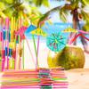 3060120Pcs Random Umbrella Straws For Tiki Drinks Cocktails Mocktails Beach Parties Barbecues Birthday Decorations Ymy