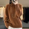 Verdickter Wollpullover im neuen Stil mit hohem Kragen und Schultergurten für Damen
