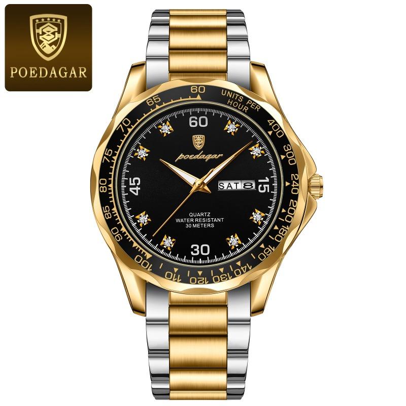 Top Brand Luxury Men's Watch New Waterproof Steel Band Quartz Waterproof Luminous Wrist Watch