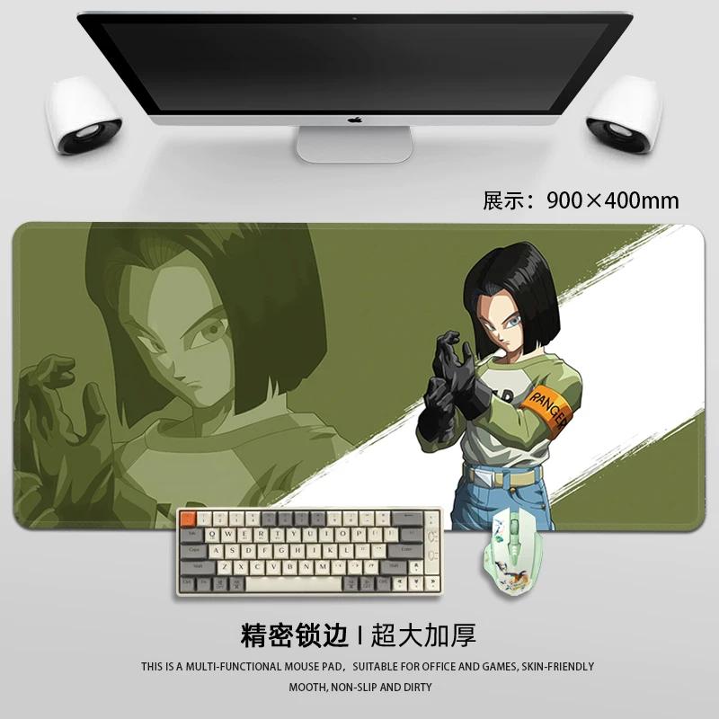 Men Boys Mouse Pad Cartoon Anime Dragon Ball Leather Mouse Pad Son Goku High Definition PrintingPad Large Game Mouse Pad Laptop Keyboard Pad