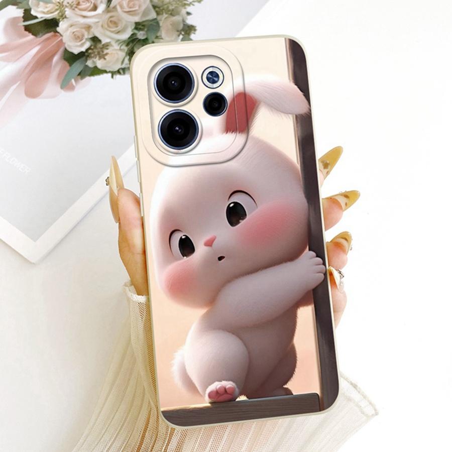 Casing For OPPO Reno 15F reno15 F 5G CPH2801 Aesthetic Luxury Cute Rabbit Silicone Phone Case OPPO Reno15 5G Soft Cover