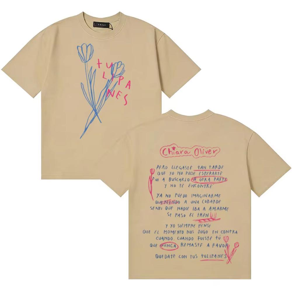 Singer Chiara Oliver Album Tour T Shirt Unisex Women Trendy YK Tshirts Casual Cotton Cozy Retro Oversized Pop T Shirts Streetwear