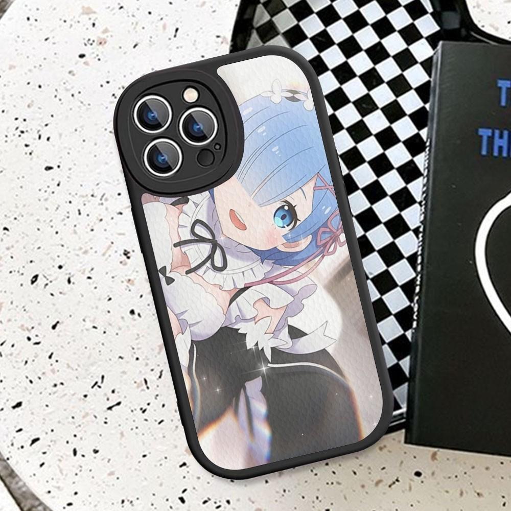 ReZERO Ram Rem Phone Case Hard Leather For iPhone 14 13 12 Mini 11 14 Pro Max Xs X Xr 7 8 Plus Fundas
