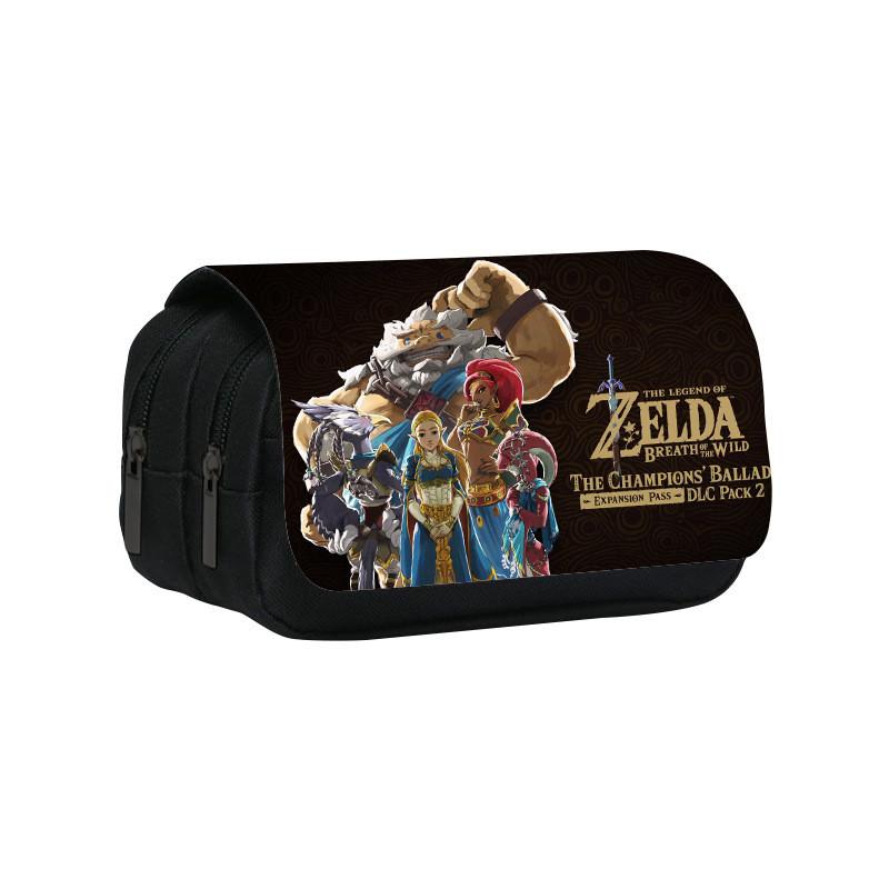 The Legend Of Zelda Double Layer Pencil Case With Nylon Material For Students Organization