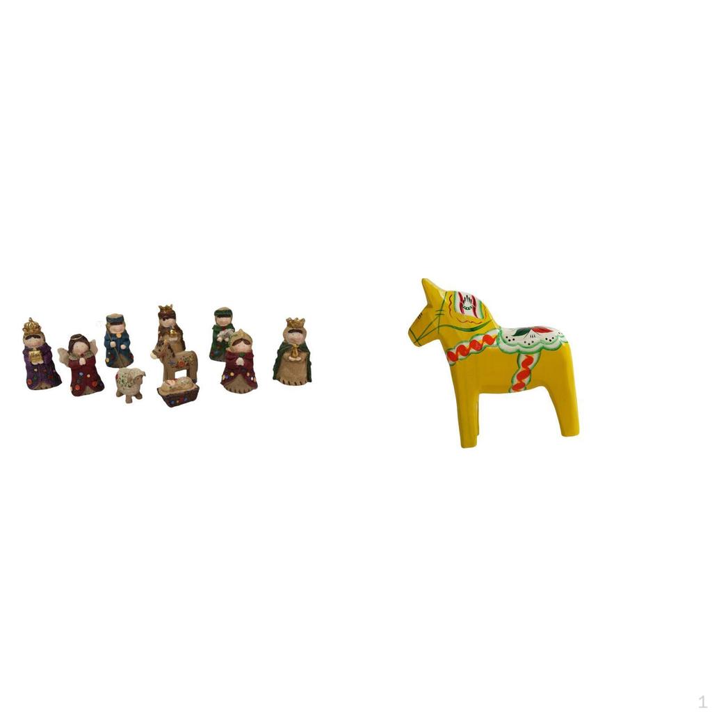 Christmas Nativity Scene Figurines And Collectible Set for Religious Tabletop Display Home Decor