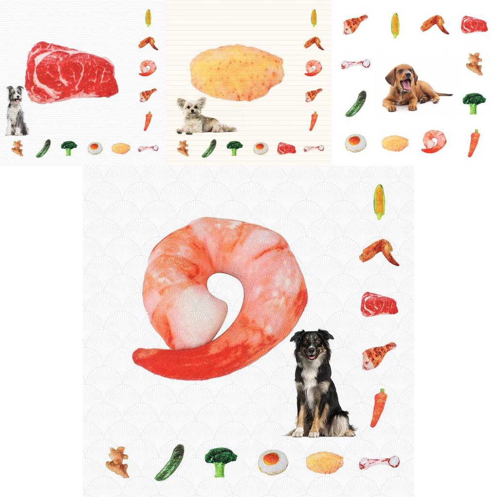 Juguete masticable duradero de lona para perros con diseño de verduras para horas de diversión