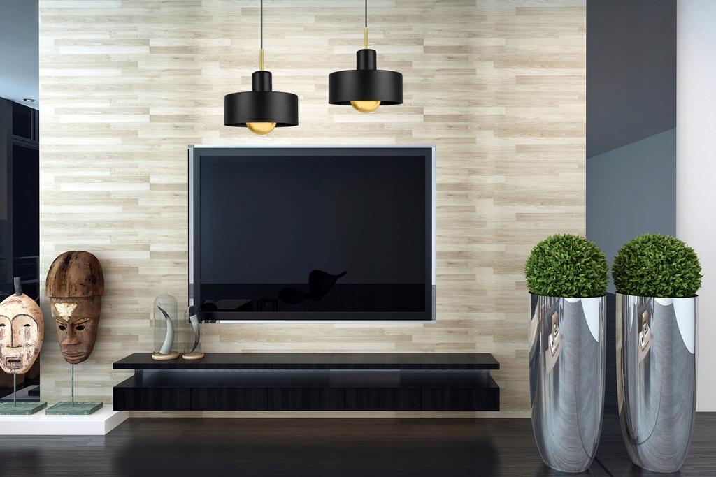 MODERNE DECKENHÄNGELAMPE, METALL-LAMPENSCHIRM