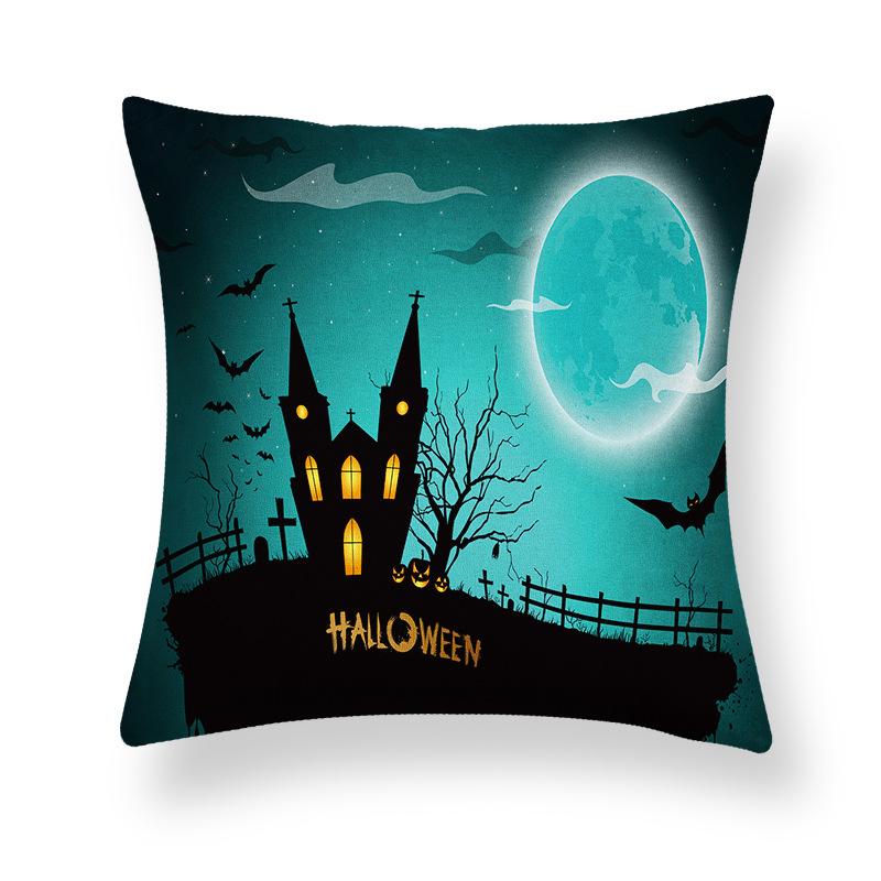 Ghost Festival Pillowcase Peach Skin Fleece Home Sofa Pillow Cushion Halloween Party Props Pillowcase Source Manufacturers
