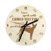 Cirneco dell'Etna - Clock with Dog, Wooden Clock with Engraving, Personalised Clock by