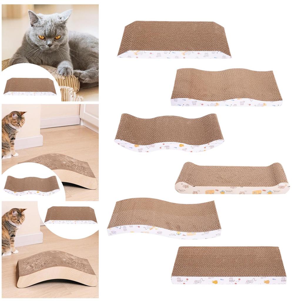 Cat Scratcher Board Lounge Bed, Multifunctional Scratching Kitten Sleeping Nest for Indoor