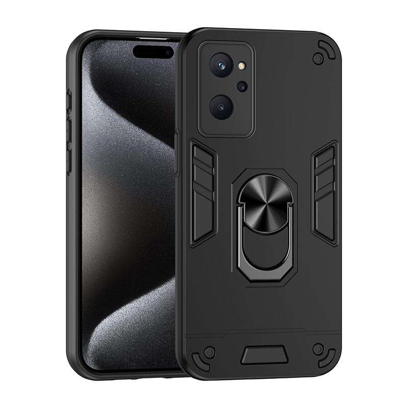 For Realme 9 Shockproof Armor Case For Realme 9I 9 Pro Plus Realme 9 Pro Realme 10 Car Magnetic Ring Stand Hard Back Phone Cover