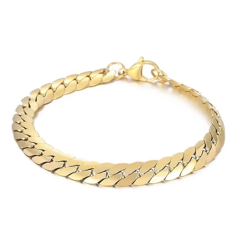 Snake Bone Chain Men's Bracelet Simple Couple Bracelet Trend Simple Bracelet Hand Jewelry