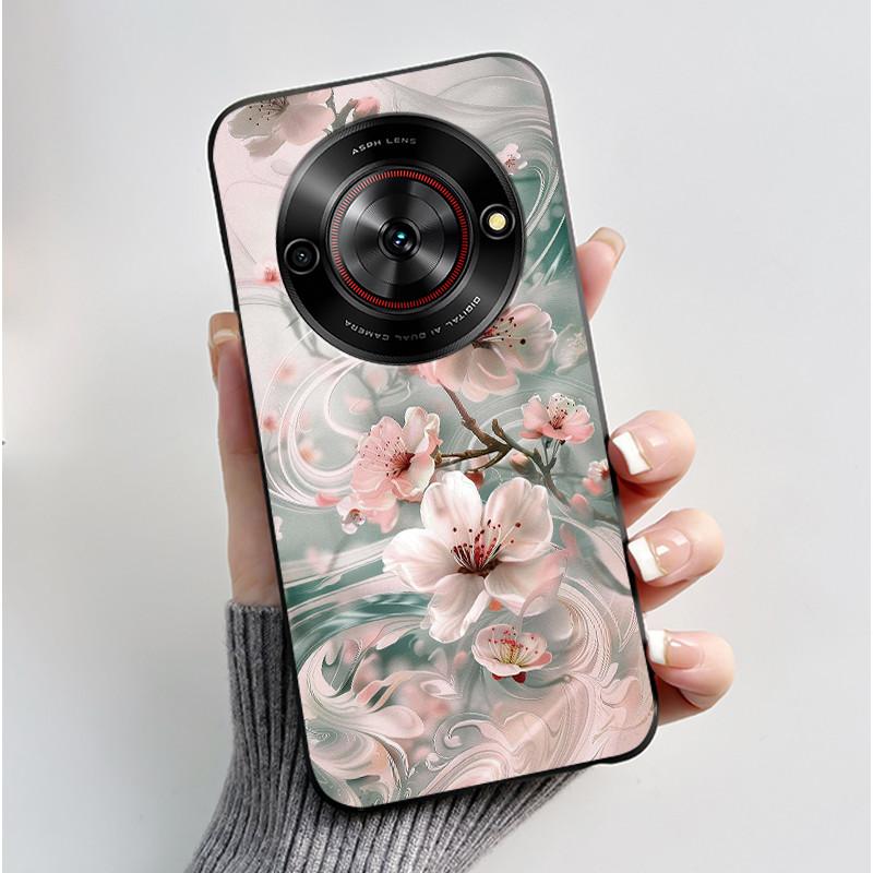 Cute Cartoon Case For ZTE Blade A75 5G/Nubia Focus 5G/Nubia Calf 5G Printing Shell Protective Cover Soft Silicone Black Casing