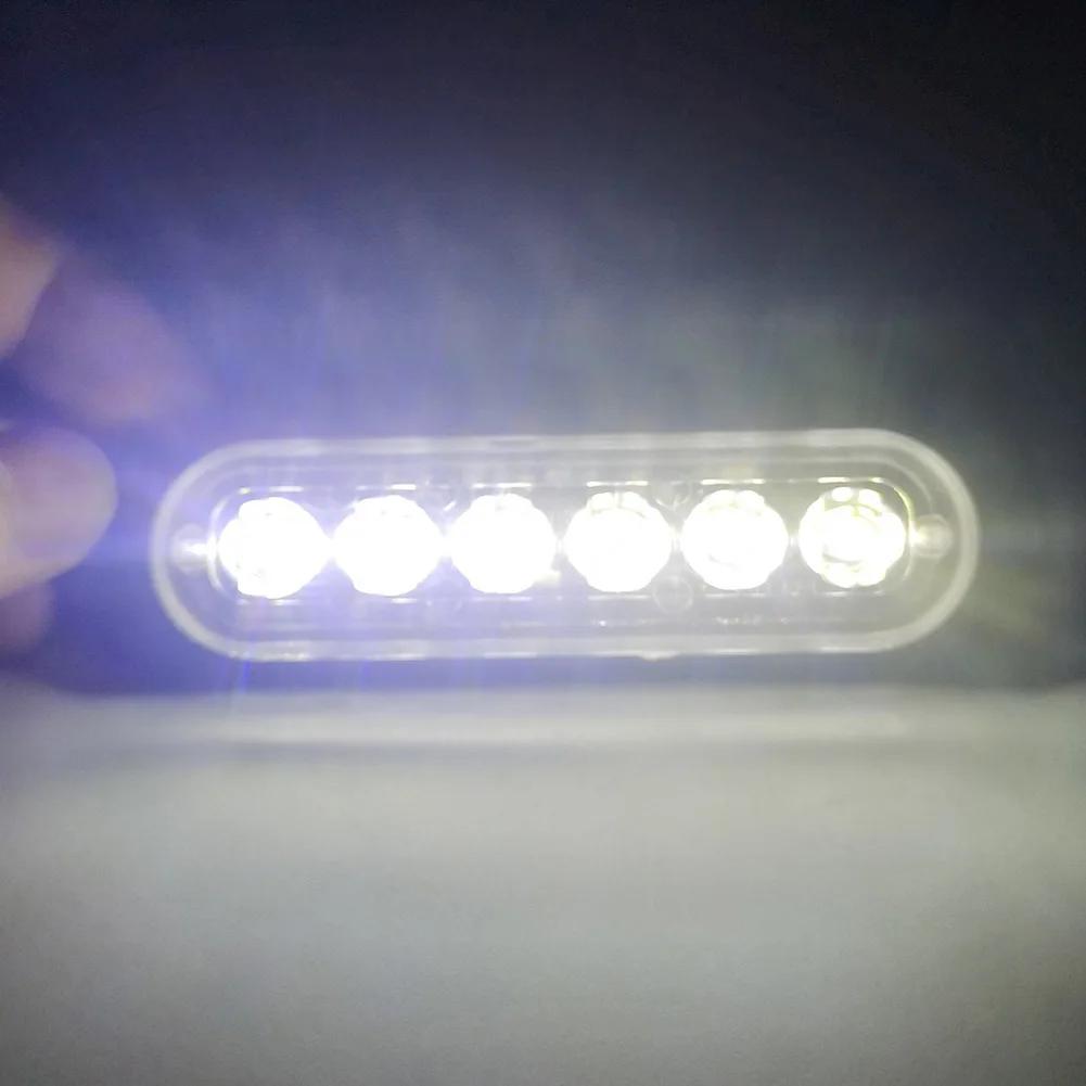 6SMD 12V24VTruck LED Constant Warning Light Side Marker Grille Lightbar Car Beacon Indicators Light Lamp Amber Traffic  LEDlight