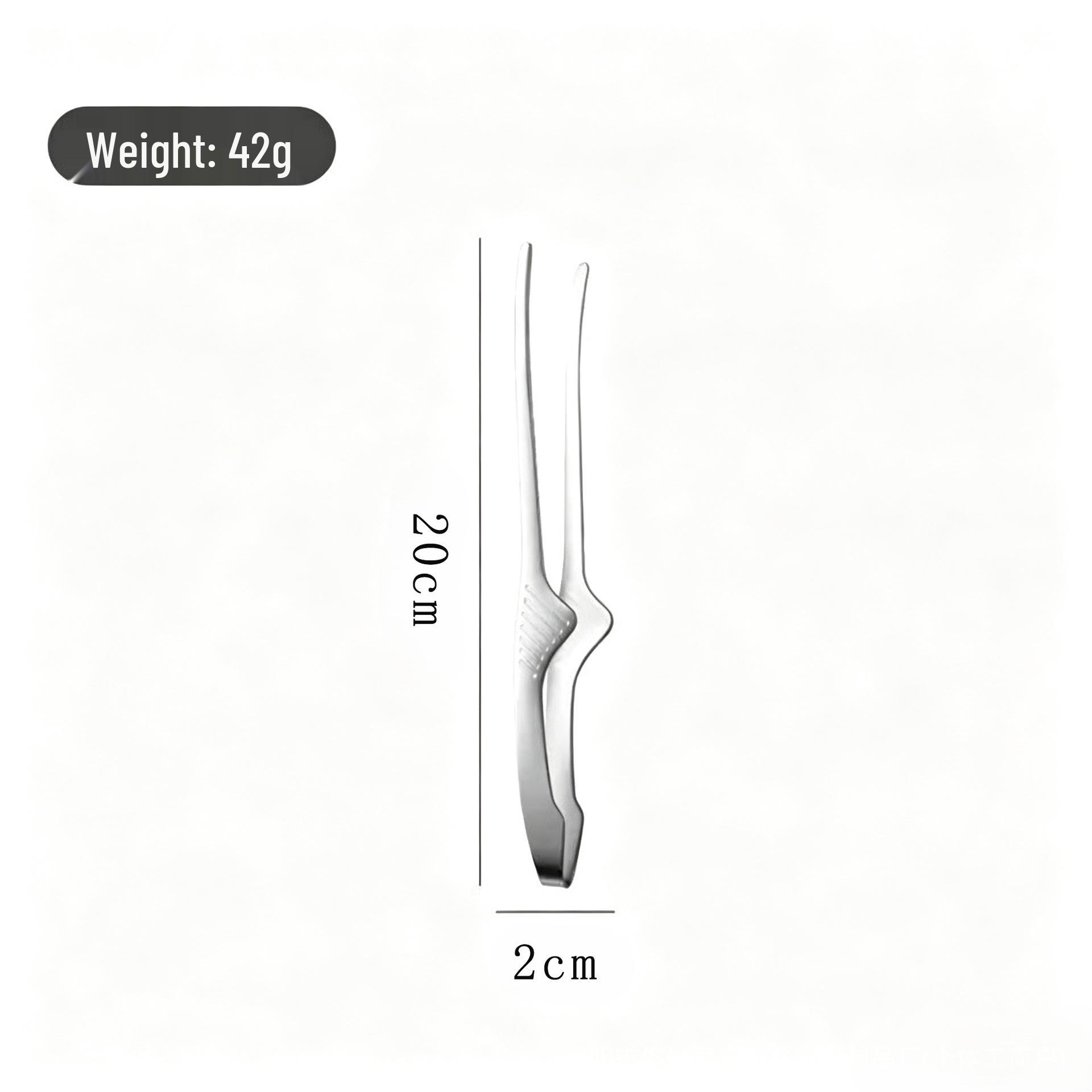 Korean Style 430 Stainless Steel BBQ & Grilling Tongs - Commercial Quality for Food and Bread