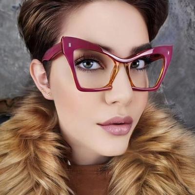 Óculos Femininos da Moda Novos Anti Luz Azul Decoração Óculos Design de Marca de Luxo Moda Retrô Armação Grande Óculos para Computador
