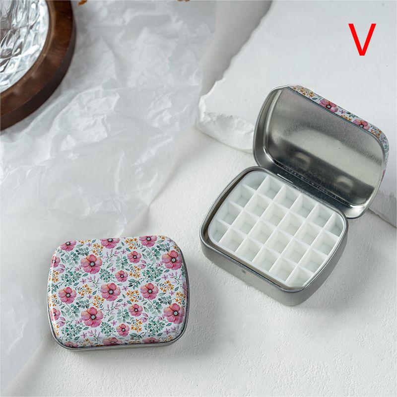 

Портативная пустая жестяная коробка для акварели 24 сетки мини-палитра для акварельных красок дорожный лоток для рисования художественные принадлежности