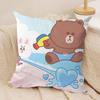 KINGDOM LLINE FFriends Cushion Cover Silky Short Plush Invisible Zipper Dustproof Sofa Pillow Case For Home Decor