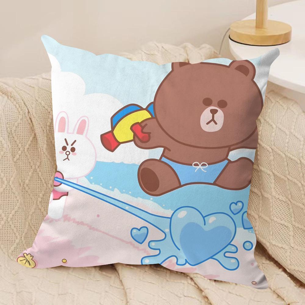 KINGDOM LLINE FFriends Cushion Cover Silky Short Plush Invisible Zipper Dustproof Sofa Pillow Case For Home Decor