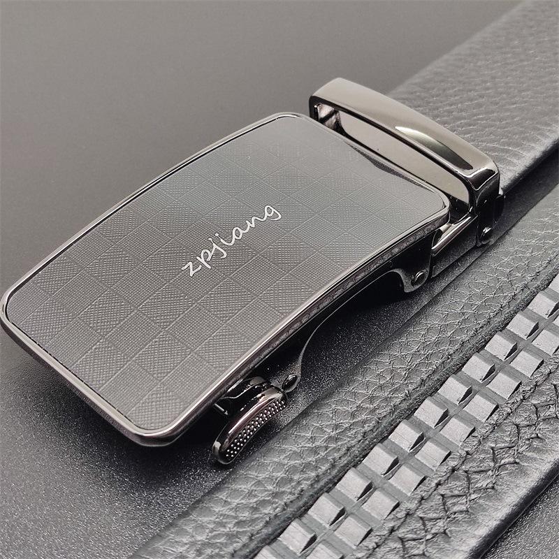 Brand Men s Genuine Leather Belt with Automatic Buckle - Versatile Business & Trendy Style 110-130cm