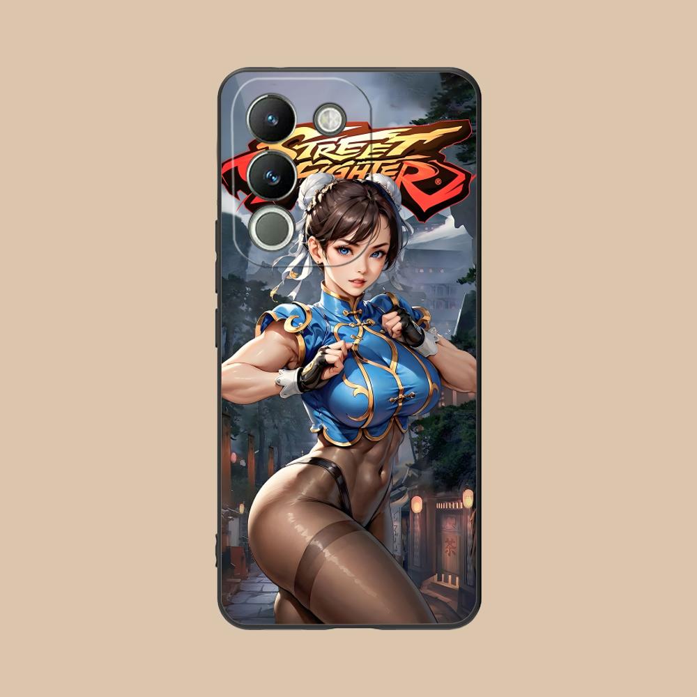Street Fighter Chunli Phone Case for VIVO V60 V50 V40 V30 V29 V27 V25 V23 Pro Lite 5G Colorful Printing Cover Pretty Smartphone