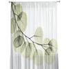 Grüne Blätter Zweige Einfacher Vorhang für Wohnzimmer Transparente Tüllvorhänge Fenstersheer für das Schlafzimmer Zubehör Dekor