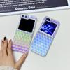 Diamond Pattern Color Electroplating Gradient Phone Case for Samsung Galaxy Z Flip5 Flip4 Flip3 Flip 5 4 3 5G Protective Cover