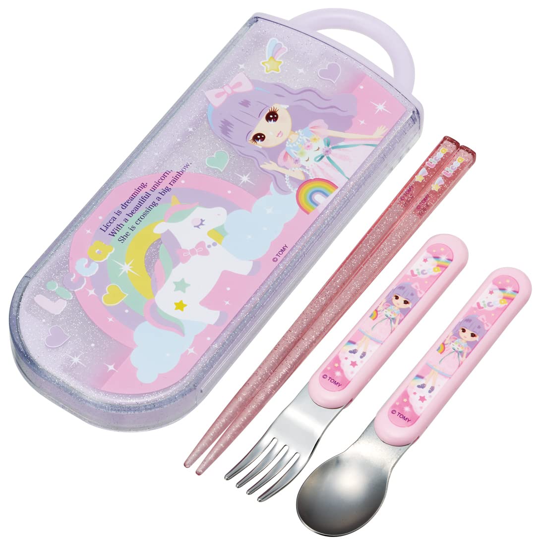 

Skater Lunch Box Trio and Made in 23 Years TACC2AG Children s Set, Chopsticks, Spoon, Fork, Kids Cutlery, Antibacterial, Easy-Open Slide-Open, Japan,
