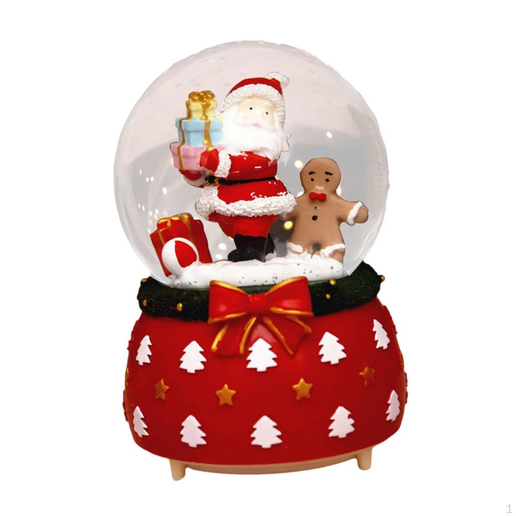 Christmas Snow Globe Lantern Glitter Water Home Decoration for Fireplace