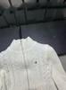 2025 Winter Slim-Fit Embroidered Pocket Zipper Cardigan