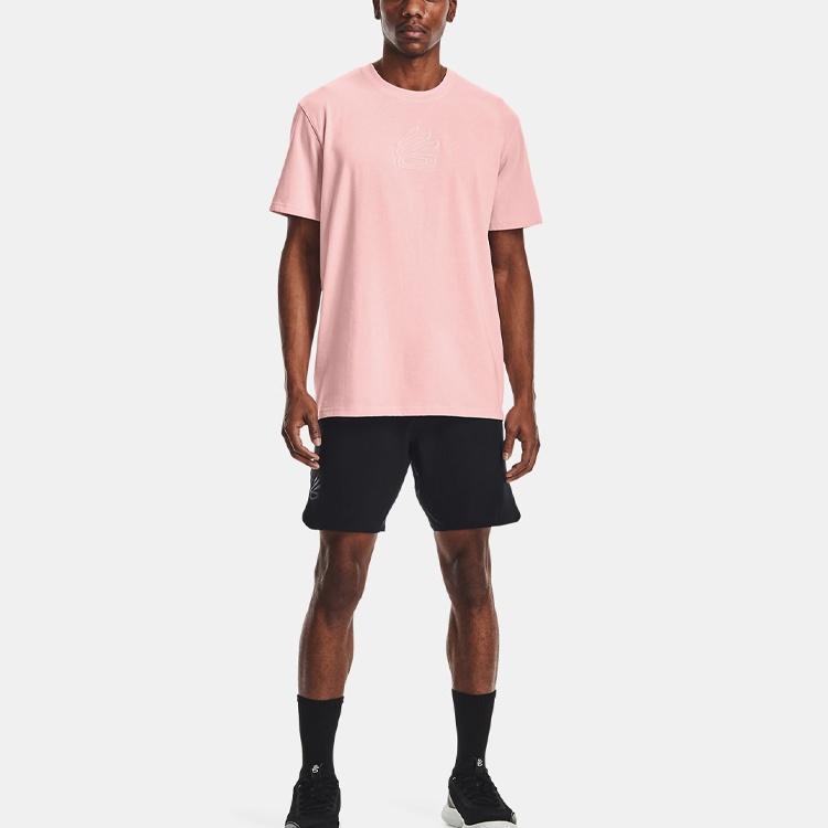 Under Armour Curry Embroidered Undrtd T-shirt 'Pink' Men's 1362005-658