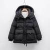 Down jacket women's winter fashion waist thin small warm thickened hooded jacket