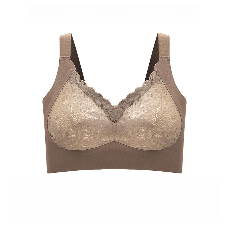 

Большие размеры нижнего белья для женщин Тонкий жилет Бюстгальтер без косточек Собирающий бюстгальтер и Бюстгальтер с втягивающимися аксессуарными грудями Пуш-ап бюстгальтер 6XL коричневый