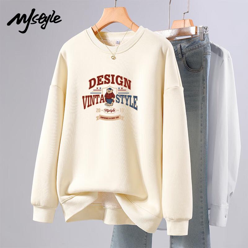 MJ STYLE Women's Heavyweight Fleece Pullover Crewneck Sweatshirt