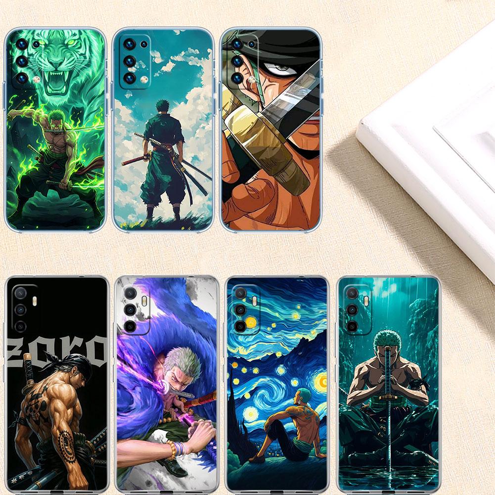 TR33 One Piece Zoro Transparent Phone Case for Motorola Moto G7 G8 G9 G84 G85 G73 G24 G15 Z2 Play Power Plus