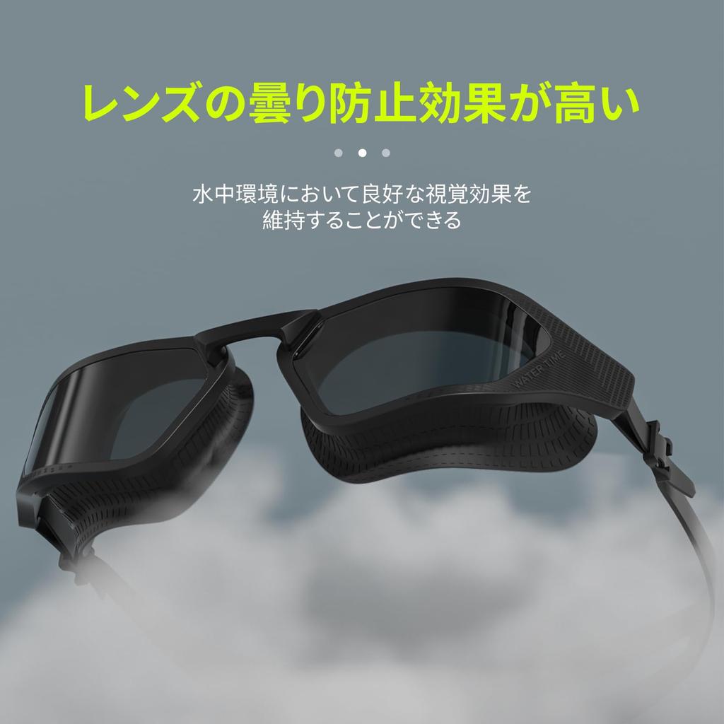 WATERTIME Adult Swimming UV Clear for Adults Goggles, Anti-Fog, Waterproof, Protection, Vision, Unisex, (Rhythmic Purple)