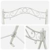 Swing Bench Steel 113 x 121.5 x 168 cm Antique White
