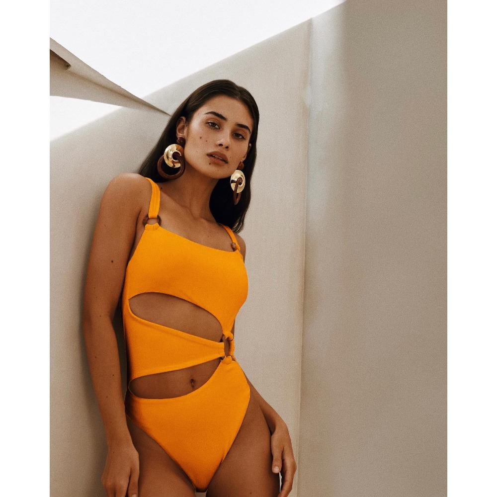 Sexy One-piece Swimsuit Tight Solid Color Bikini Women European and American Bikini
