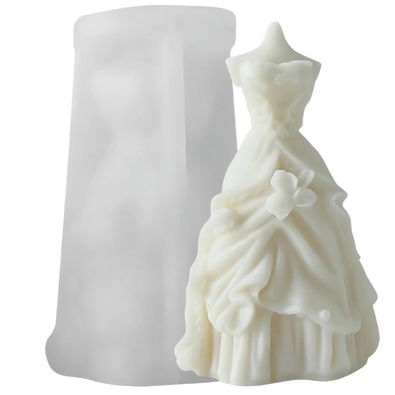 Silicone Molds Wedding Dress Candle Molds Epoxy Resin Molds Castings Molds Plasters Molds for Home Decoration
