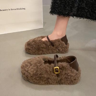 Internet Celebrity Senior Sense Leopard Print Lamb Wool Shoes Women's 2025 Autumn and Winter New Fashion Casual Velvet Warm Beanie Shoes