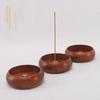 Solid Wood Incense Burner Incense Stick Holder Mini Circular Incense Stove Indoor Incense Tray Multi Hole Home Ornament Decor