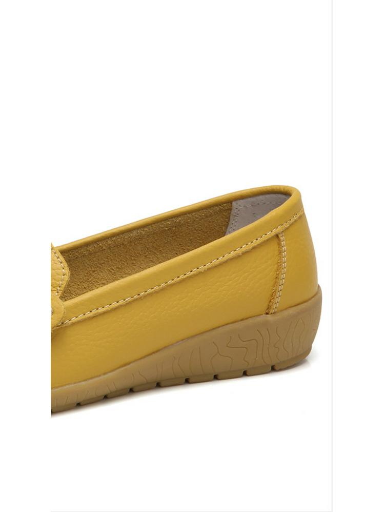 Summer Soft Wedge Leather Shoes for Middle-Aged and Elderly Women – Breathable Design