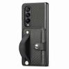 Applicable to Samsung Z fold1 mobile phone case multi-function card bag, wrist strap card holder 2-in-1 Fold1 protective case