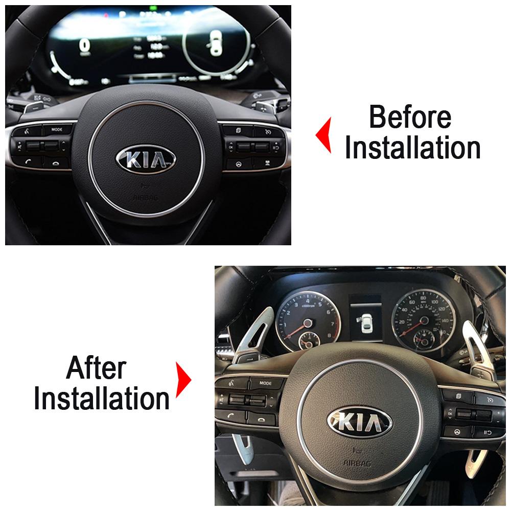 Shifter Paddles For KIA K5 DL3 2020 GT 2021 2022 3rd Generation Turbo Car Steering Wheel Extension Gear DSG Stickers Car Styling ZC1